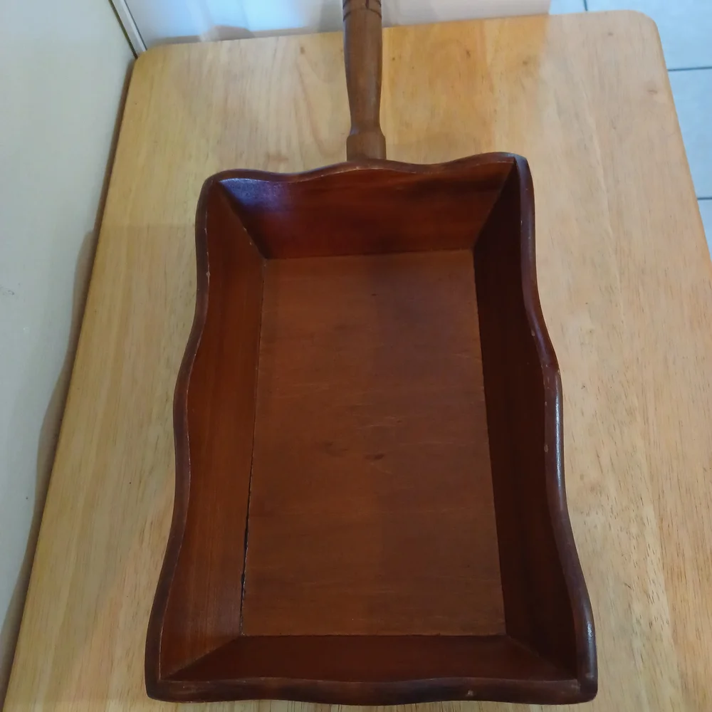Vintage Unique Japanese Carved Wood Tray, Basket Decor/ HARD TO FIND.